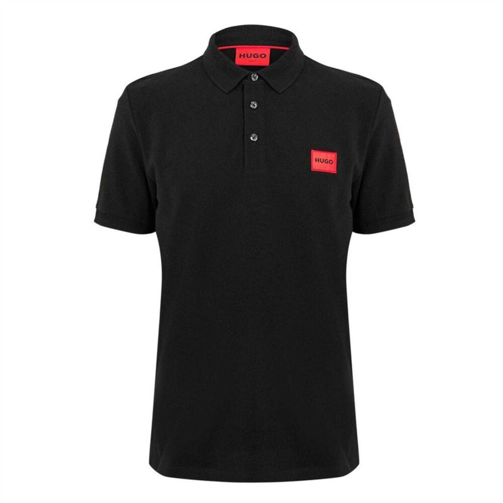 Hugo Mens Dereso Short-Sleeved Polo Shirt / Black
